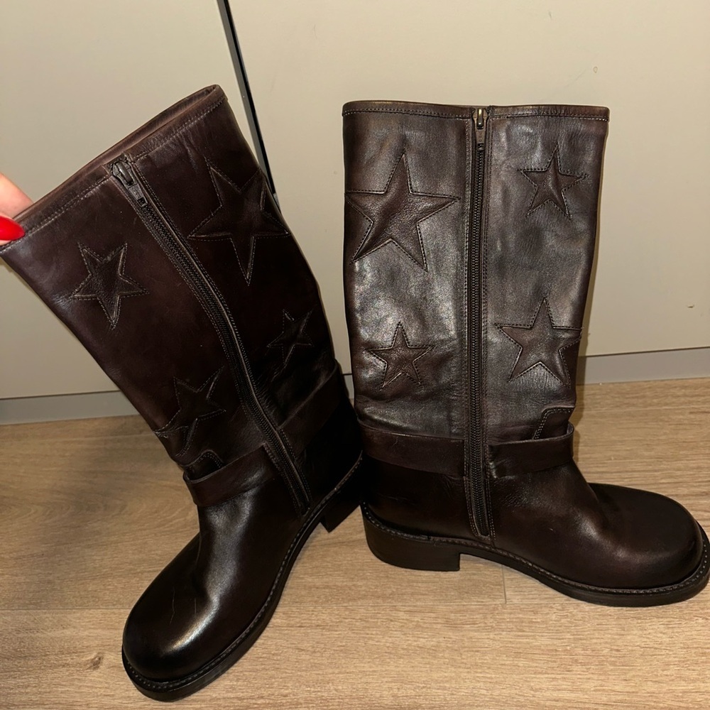 NWT Vintage Foundry Mathilde Boot Brown Star-Embellished Women's Boots size 7 - Picture 5 of 6